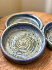 Handmade Ceramic Bowl 11 cm | Ocean Green Stoneware Dish | Tapas Snack Dip Bowl