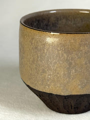 Handmade Stoneware Coffee Mug: Rustic Ceramic Pottery, Eclipse Eye Design