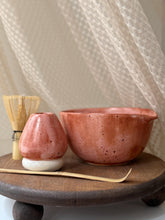 Handmade Pink Matcha Set – Ceramic Chawan Bowl & Whisk Holder | Japanese Tea Ceremony Pottery