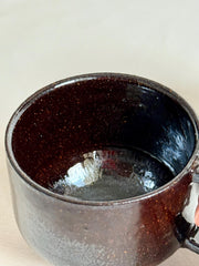 Handmade Stoneware Coffee Mug: Rustic Ceramic Pottery, Artisan Tea Cup