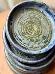 Handmade Ceramic Bowl 11 cm | Ocean Green Stoneware Dish | Tapas Snack Dip Bowl