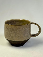 Handmade Stoneware Coffee Mug: Rustic Ceramic Pottery, Eclipse Eye Design