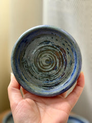 Handmade Ceramic Bowl 11 cm | Ocean Green Stoneware Dish | Tapas Snack Dip Bowl