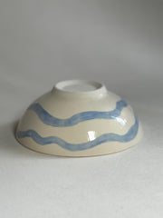 Wavy Ceramic Bowl – Organic Handmade Pottery with Flowing Rim – Sculptural Decorative Bowl