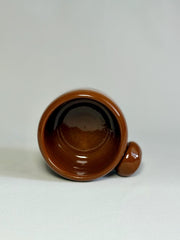 Handmade Terracotta Red Ceramic Mug: Rustic Stoneware Coffee Cup