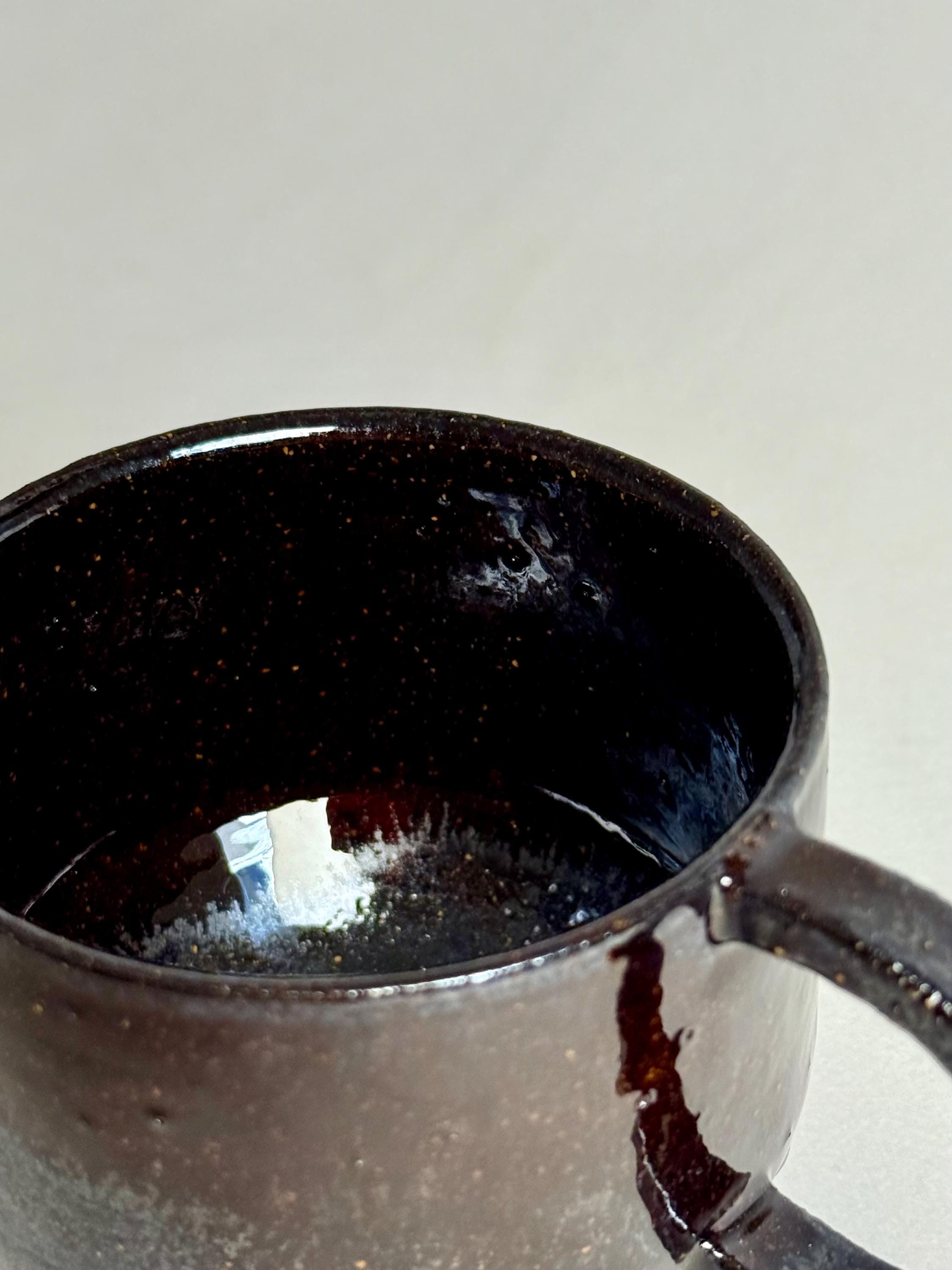 Handmade Stoneware Coffee Mug: Rustic Ceramic Pottery, Artisan Tea Cup