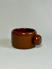 Handmade Terracotta Red Ceramic Mug: Rustic Stoneware Coffee Cup