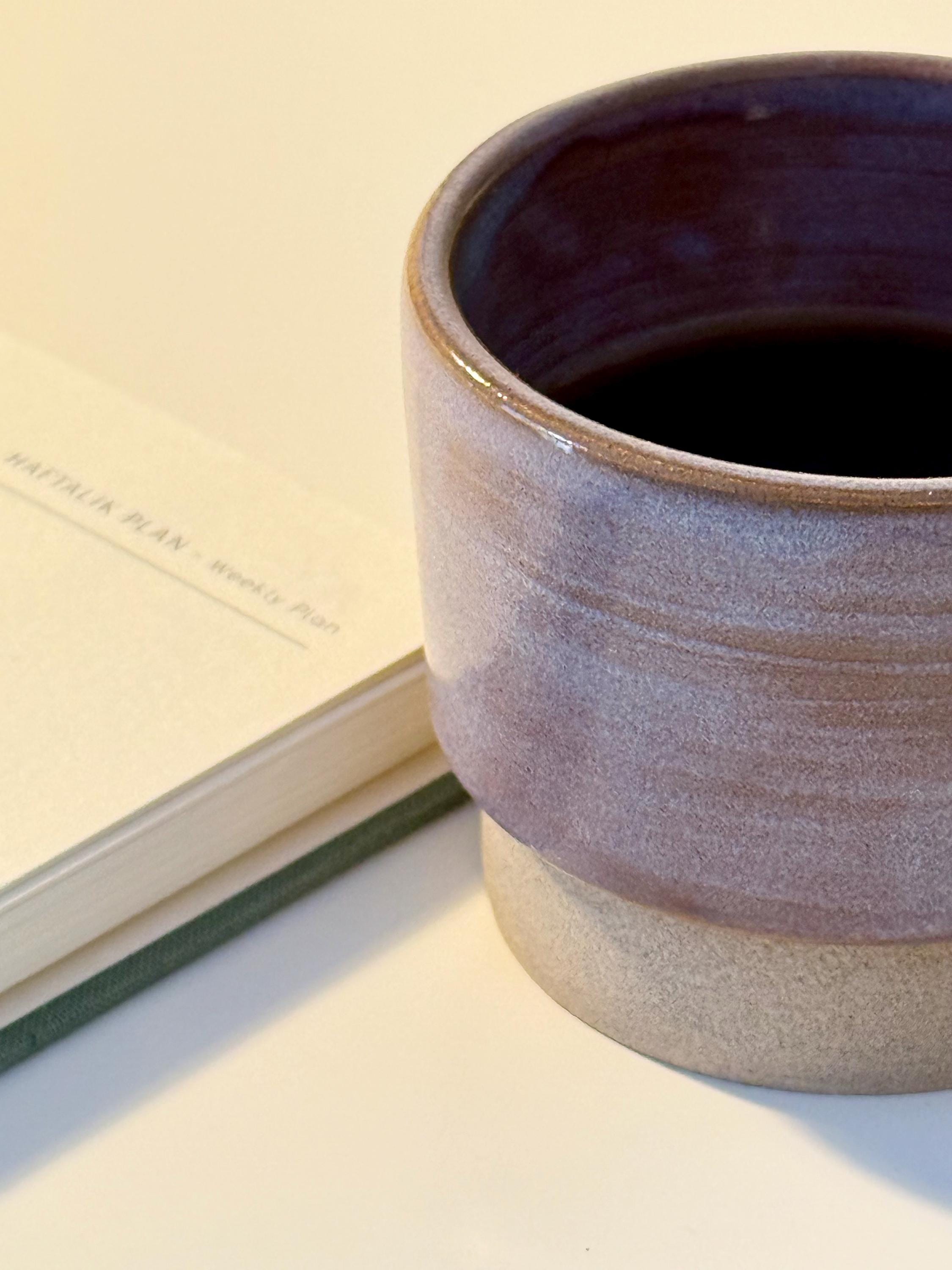 Handmade Lavender Stoneware Espresso Cup: Minimalist Ceramic Pottery