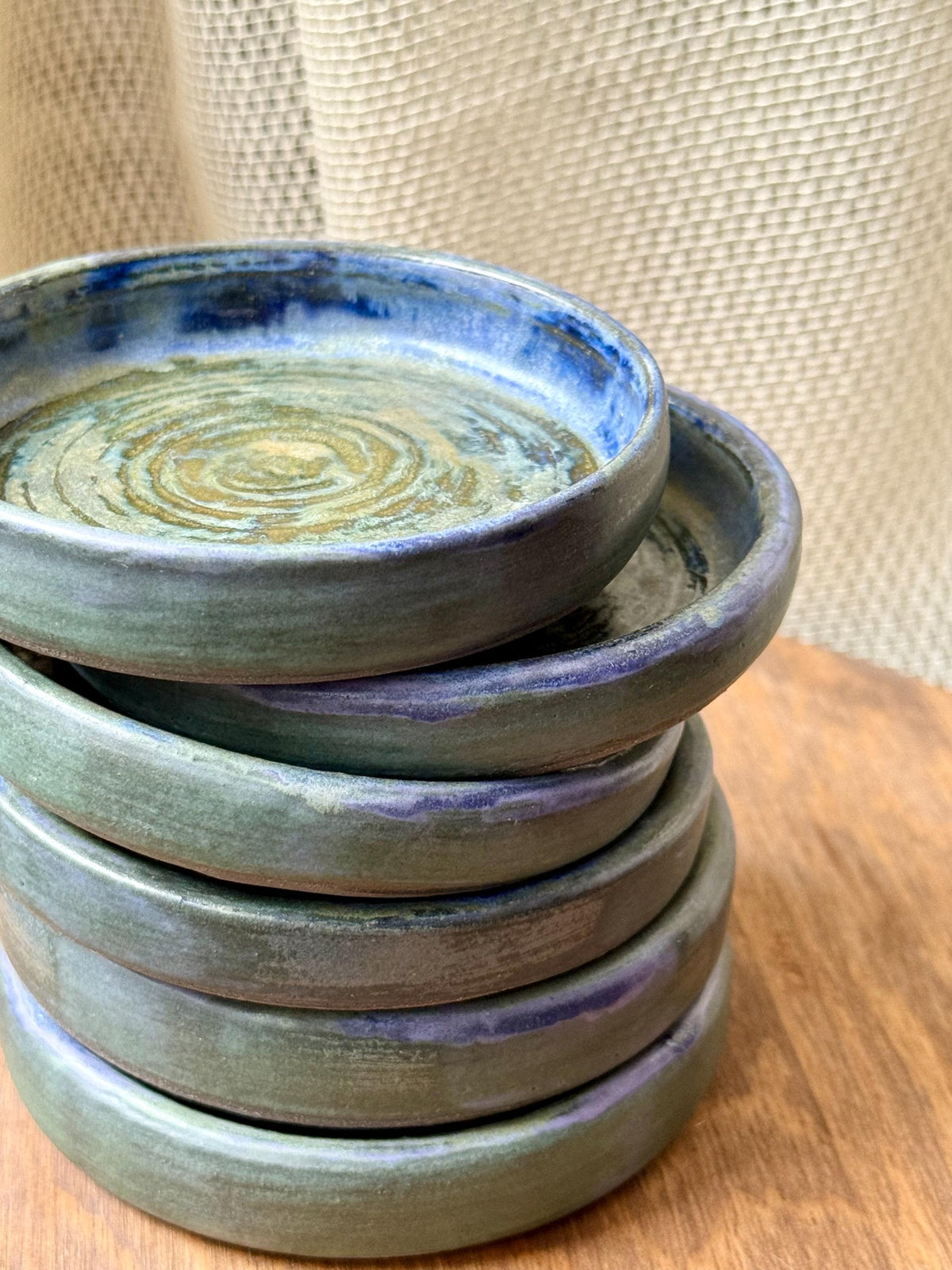 Handmade Ceramic Bowl 11 cm | Ocean Green Stoneware Dish | Tapas Snack Dip Bowl