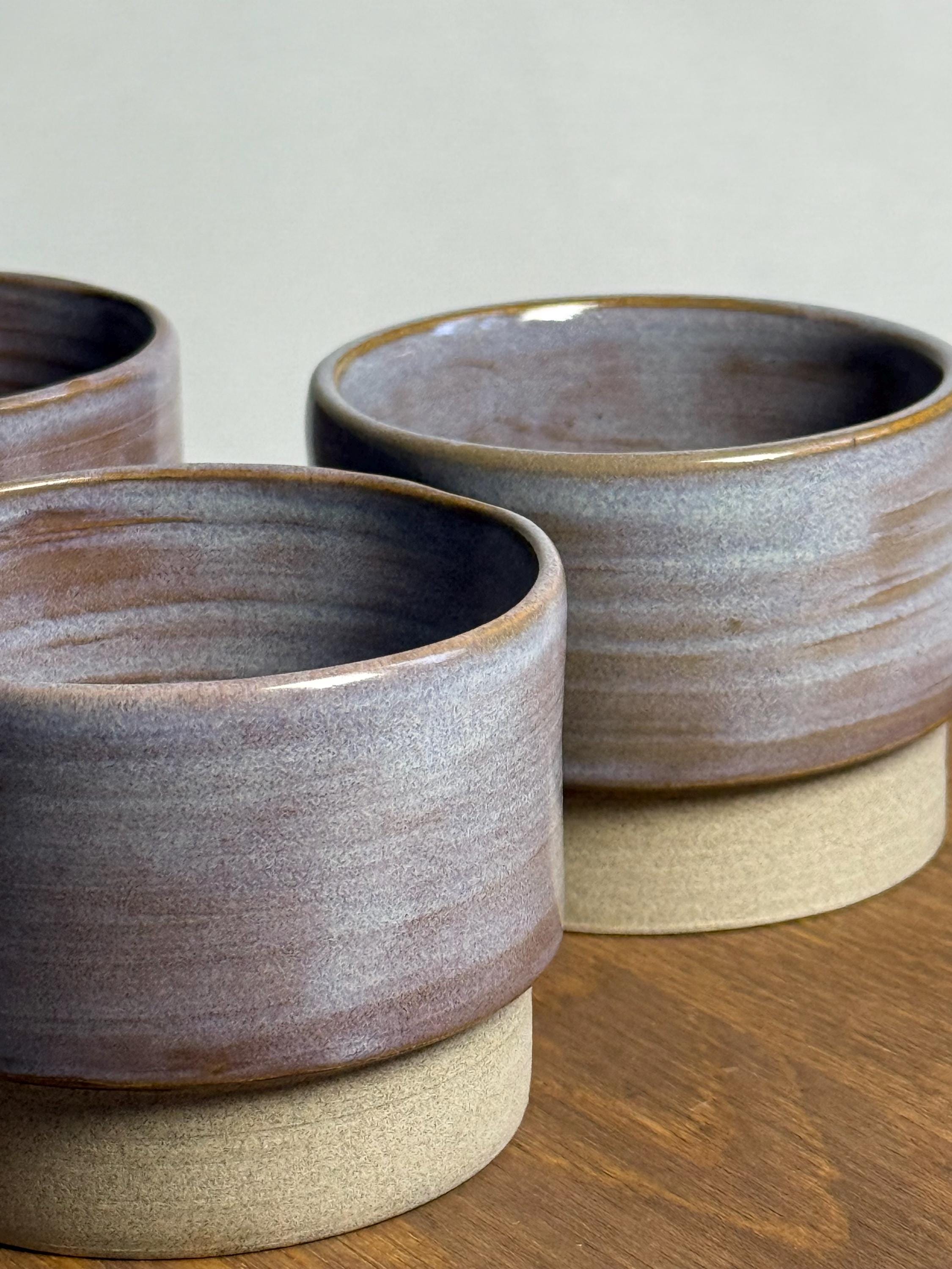 Handmade Lavender Stoneware Espresso Cup: Minimalist Ceramic Pottery