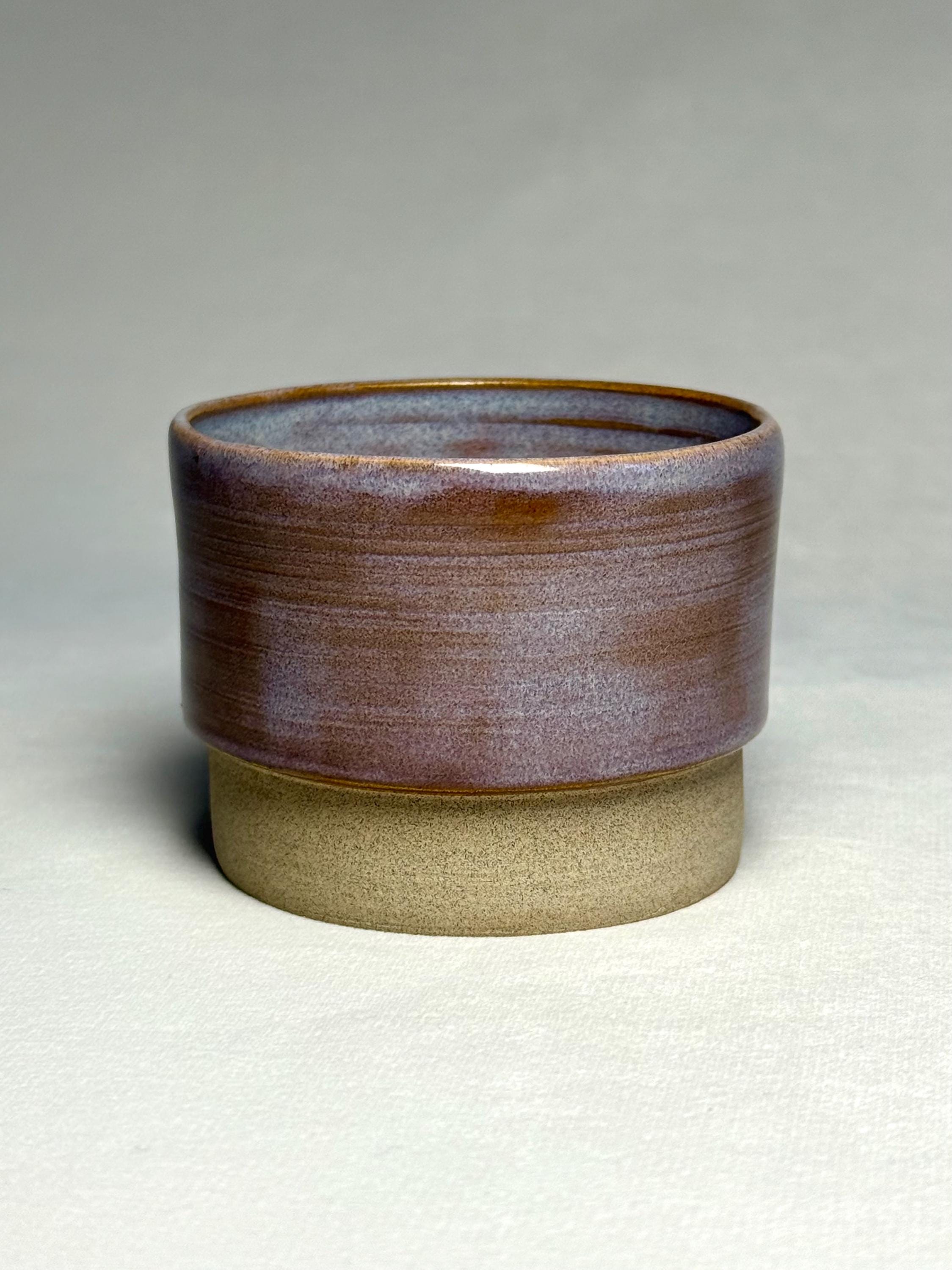 Handmade Lavender Stoneware Espresso Cup: Minimalist Ceramic Pottery